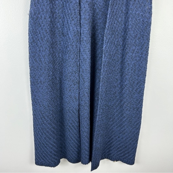 89th & Madison Navy Blue Knit Open Front Longline Sweater Vest XL - Picture 3 of 12